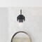 Designers Fountain Haven 7 in. 1-Light Matte Black Wall Sconce Light with Clear Rippled Glass Shade for Bathrooms D309M-WS-MB - alternate 2
